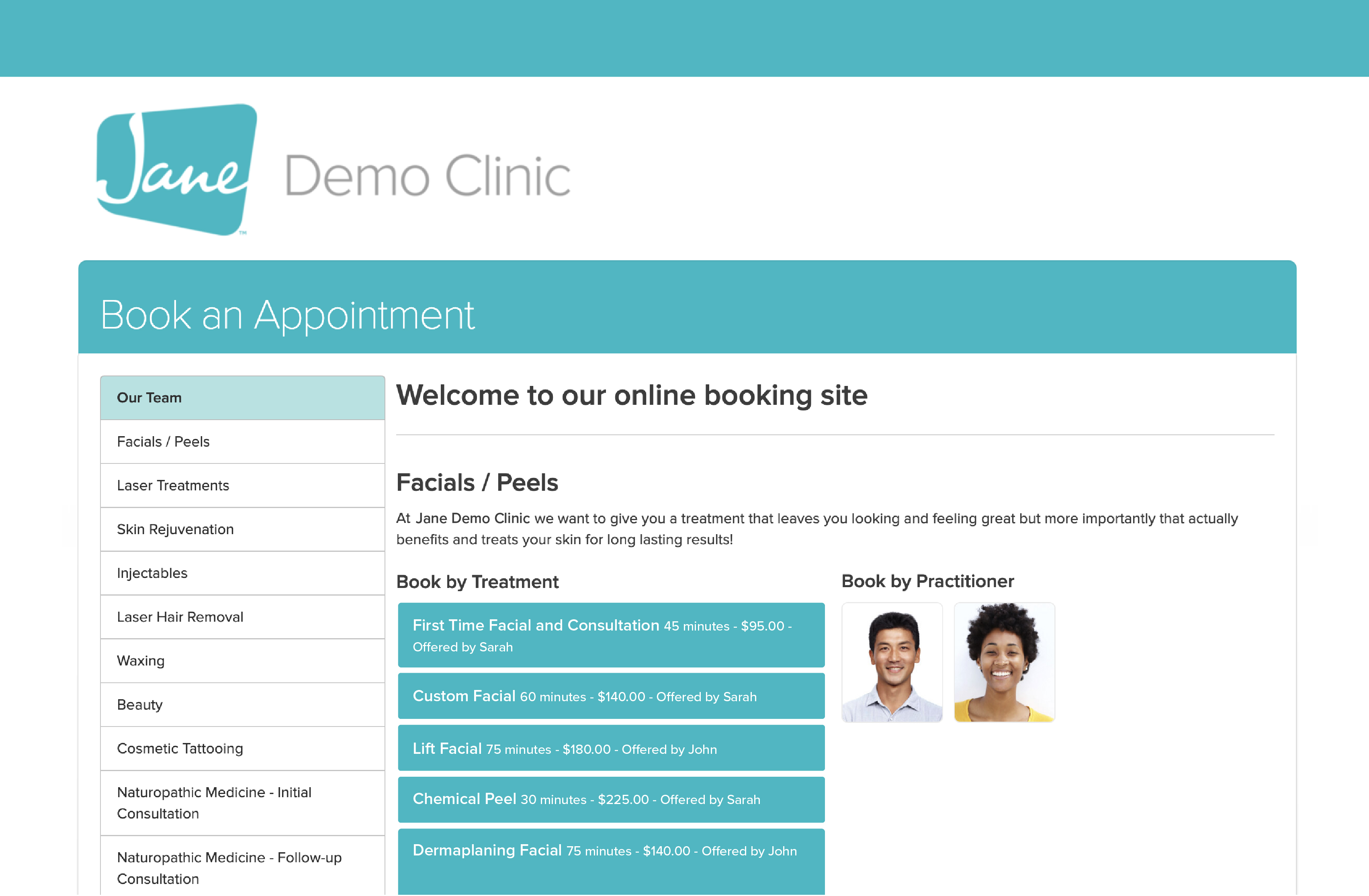 Client-friendly online booking