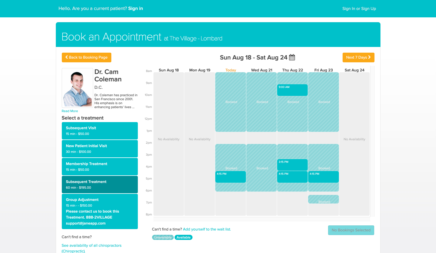 Online Booking