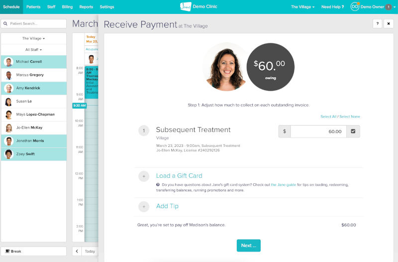 Get Paid: Cash or Direct Bill